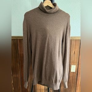 Brown turtle neck